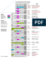 2012-2013 School Calendar