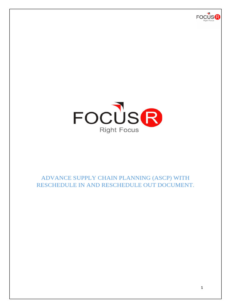 Advanced Supply Chain Planning Guide | PDF