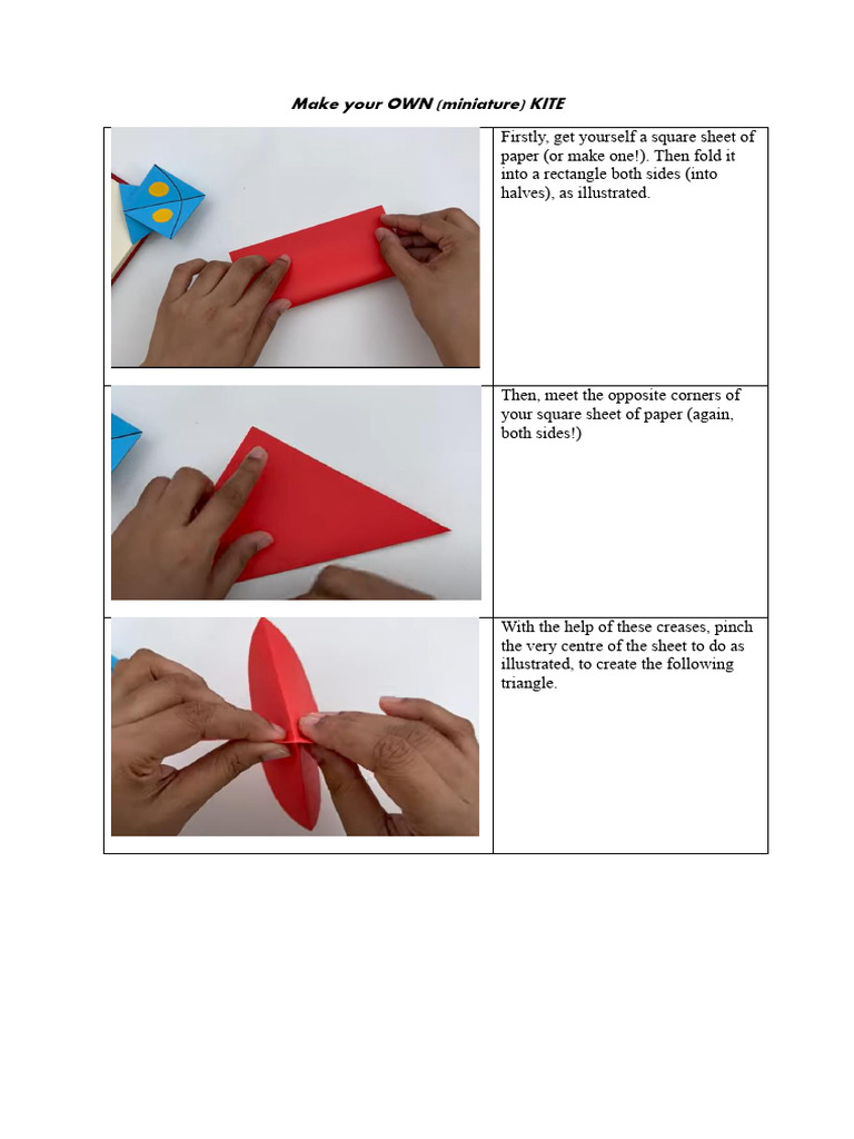 Step-by-Step Miniature Kite Guide | PDF