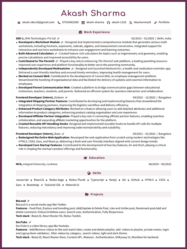 Akash-Sharma-Resume-2 | PDF | Computing | Software