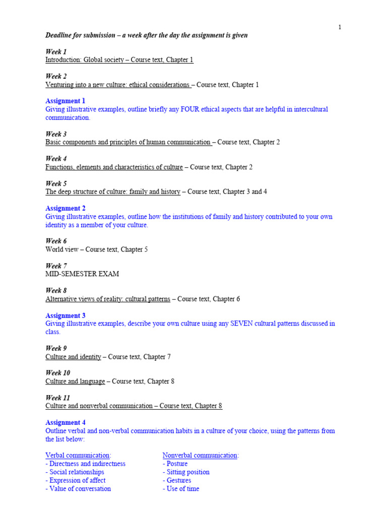 Course Assignments - Tagged | PDF