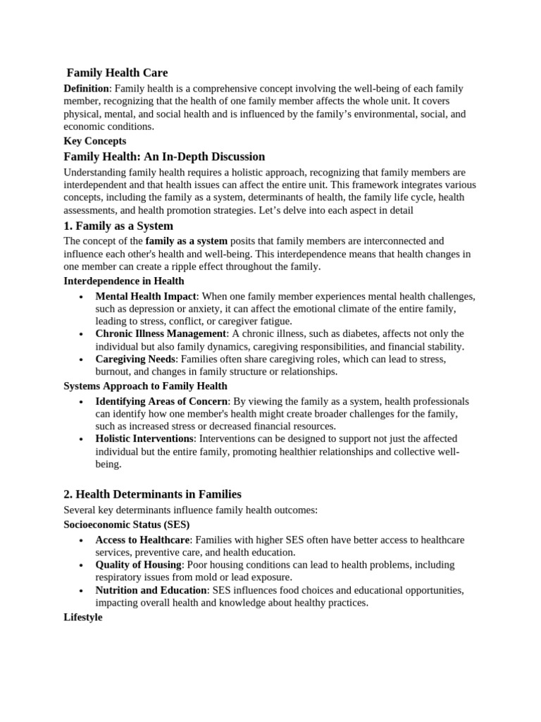 Understanding Family Health Dynamics | PDF | Childbirth | Sexually ...