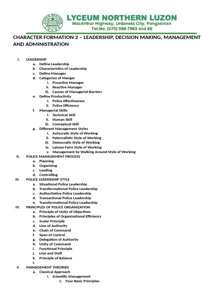 Leadership and Management in Policing | PDF | Leadership | Industrial ...