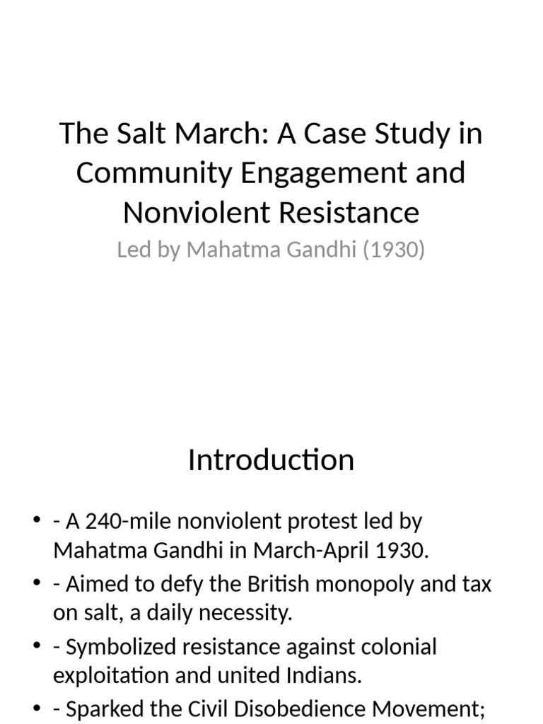 Gandhi's Salt March: A Nonviolent Revolution | PDF | Mahatma Gandhi ...