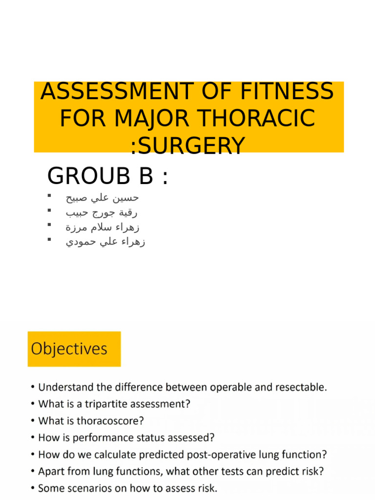 Assessment of Thoracic Surgery | PDF | Exhalation | Lung