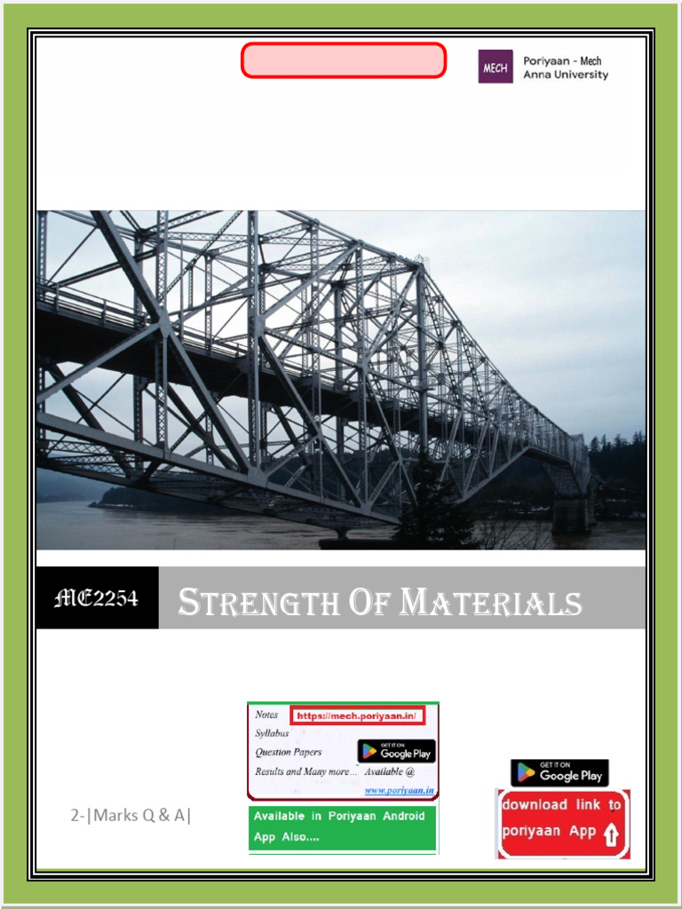 Strength of Materials Q&A Guide | PDF | Ductility | Building Engineering