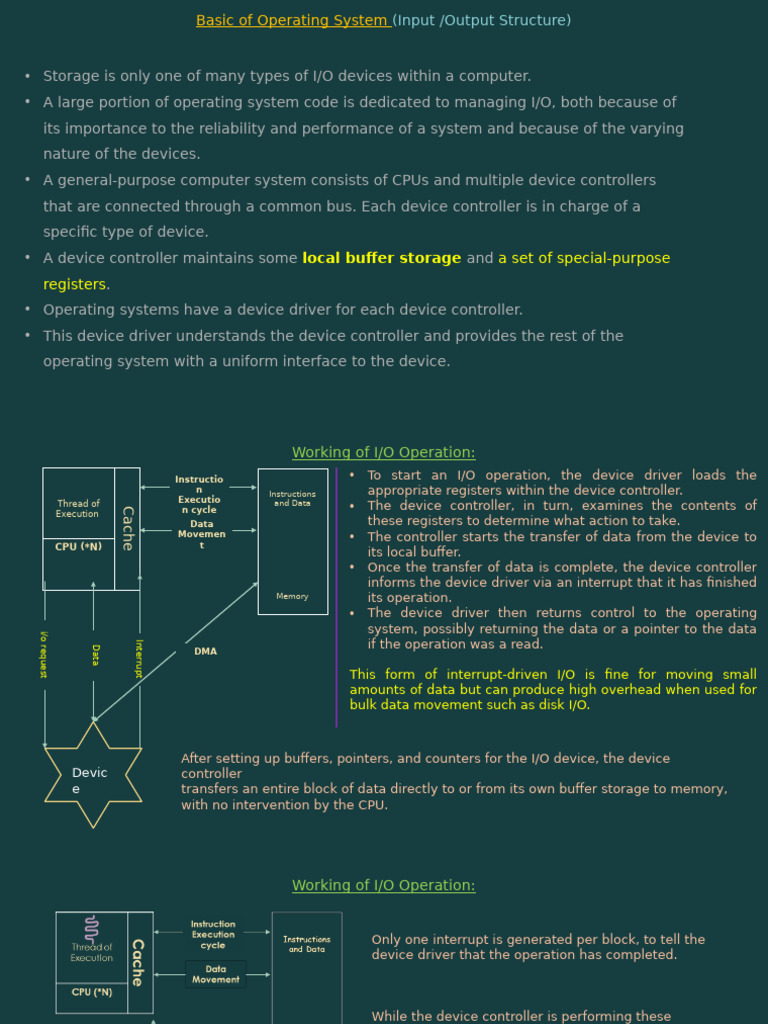 I/O Operations in Operating Systems | PDF | Input/Output | Operating System