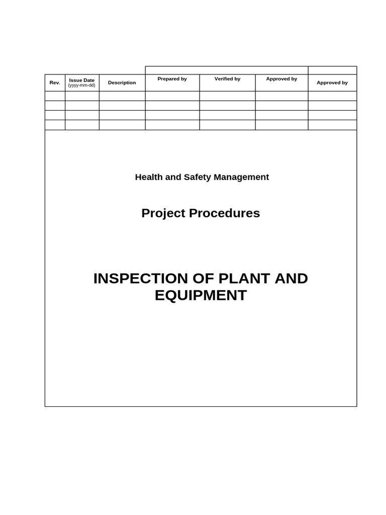 Inspection of Plant AND Equipment | PDF | Forklift | Crane (Machine)