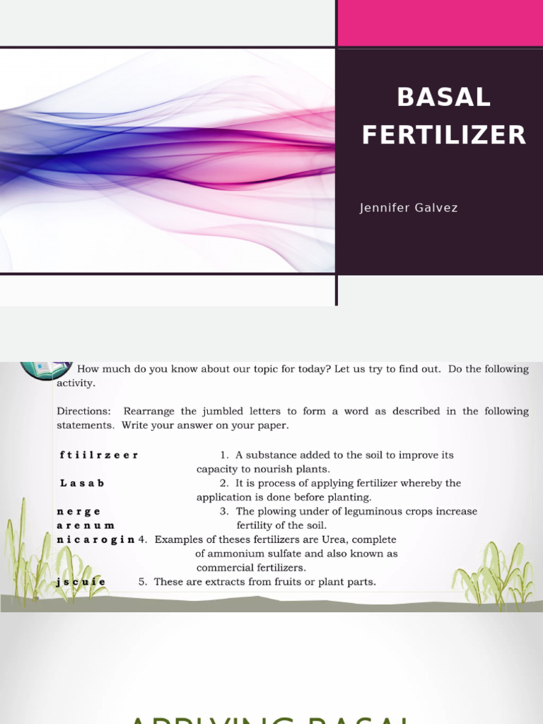Lesson 1 Week 1 and 2 | PDF | Fertilizer | Manure