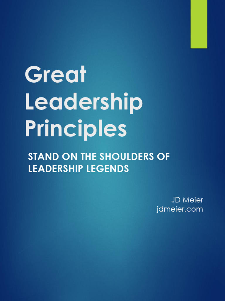 Great Leadership Principles 1720858833 | PDF | Leadership | Value Chain