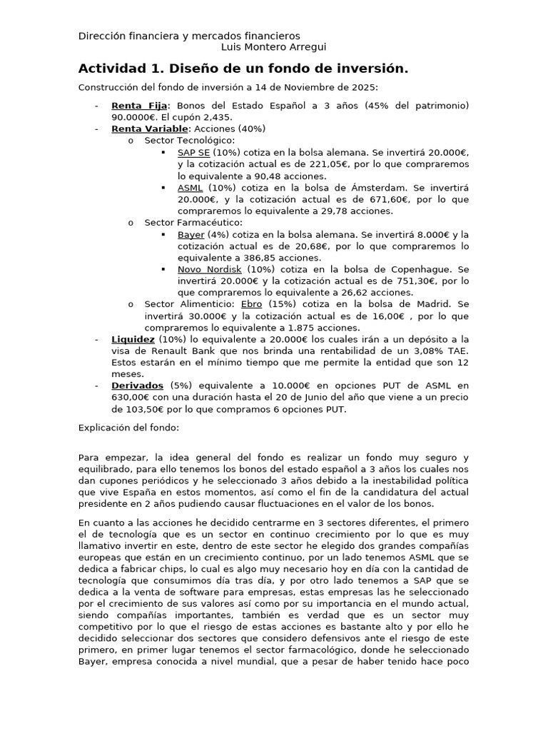 Diseño de un Fondo de Inversión Seguro | PDF | Compartir (Finanzas ...