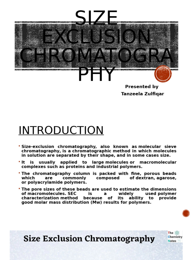 Size-Exclusion Chromatography Overview | PDF | Chromatography | Chemistry