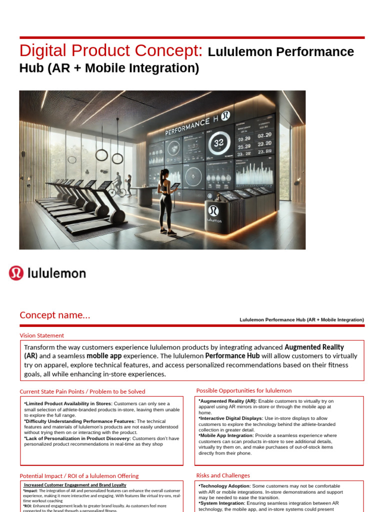 Lululemon AR Performance Hub Concept | PDF | Augmented Reality | Cyberspace