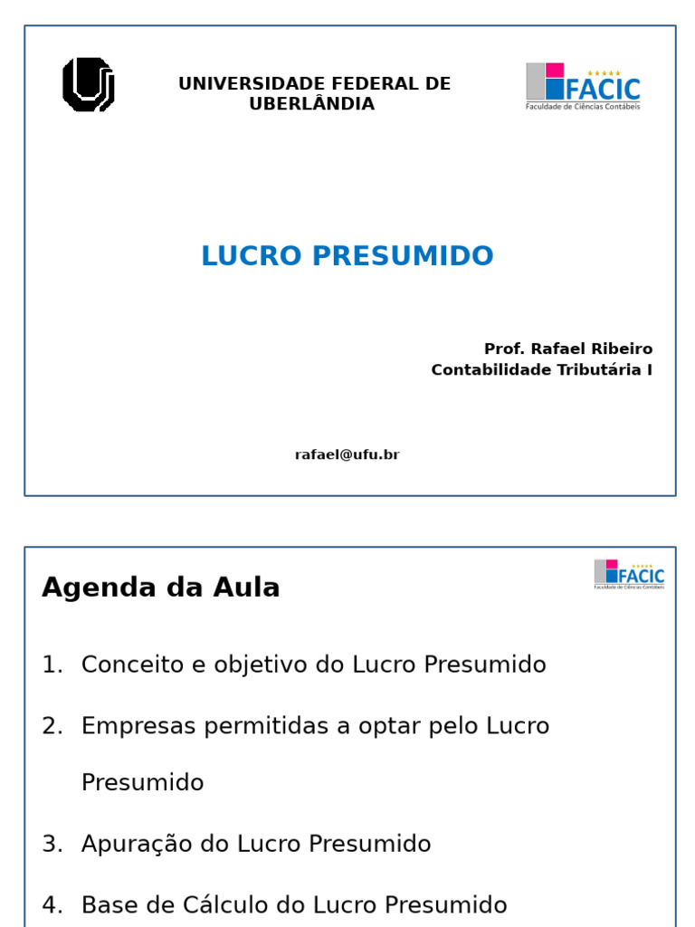 Guia Completo sobre Lucro Presumido | PDF | Imposto de Renda | Impostos