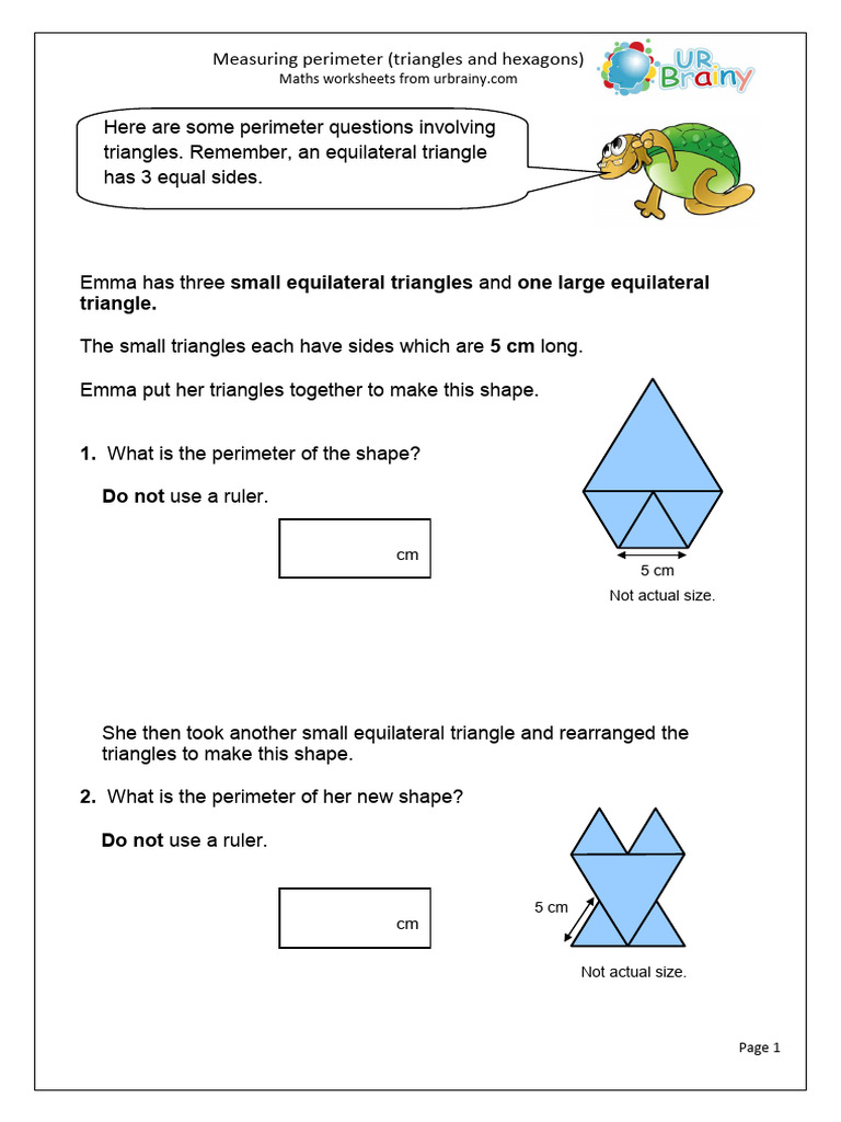 Perimeter Calculations for Triangles & Hexagons | PDF | Triangle | Shape