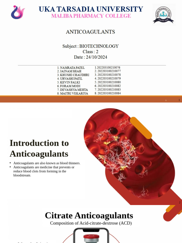 Citrate Anticoagulants Overview and Uses | PDF | Blood Transfusion ...