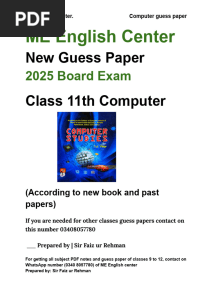 Class 11 Computer guess ( 2025 )