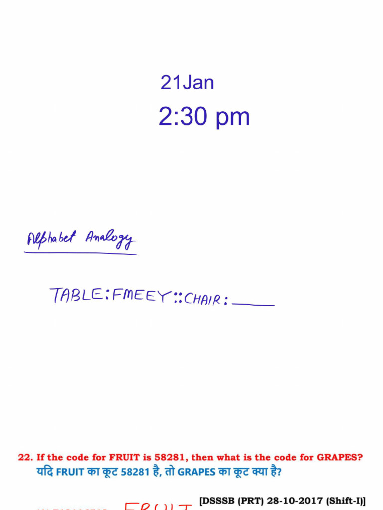 Coding & Decoding - 21 Jan - Class PNG | PDF