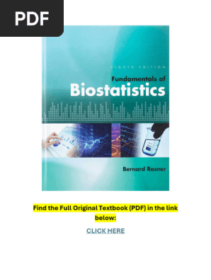 Fundamentals of Biostatistics 第8版 Fundamentals of Biostatistics 8th Edition TEXTBOOK PDF | PDF