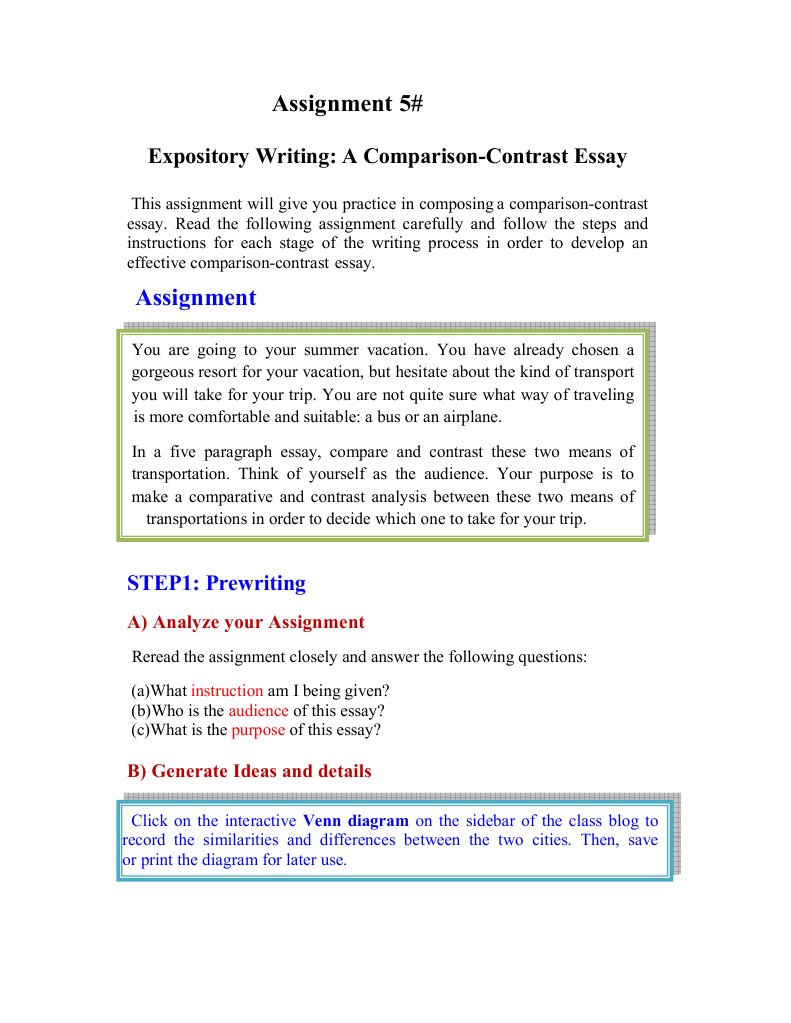 Reflection essay assignment picture