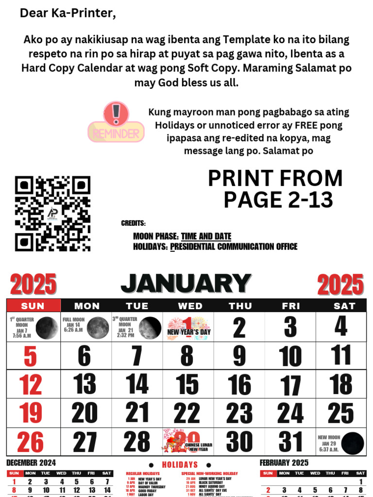 2025 Philippine Holiday Calendar | PDF | Holidays | Observances