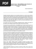 Modelo de mensuração de riscos e vulnerabilidade social a desastres de populações sujeitas a desastres ambientais - 1ª Parte