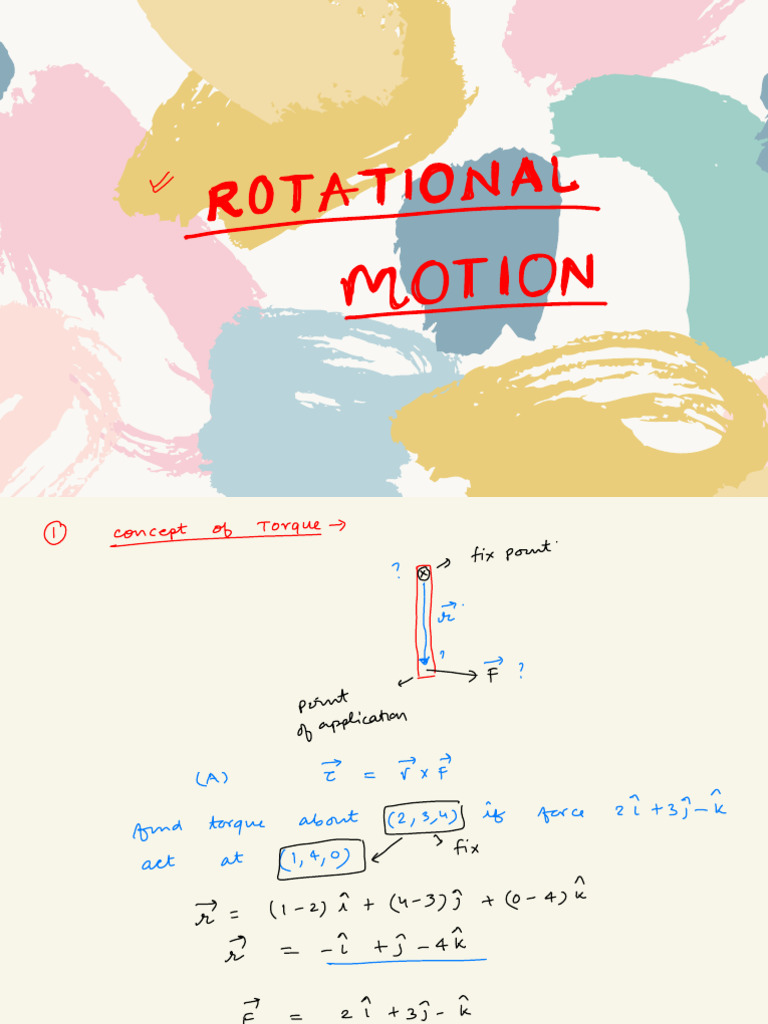 Rotational Motion | PDF | Motion (Physics) | Temporal Rates