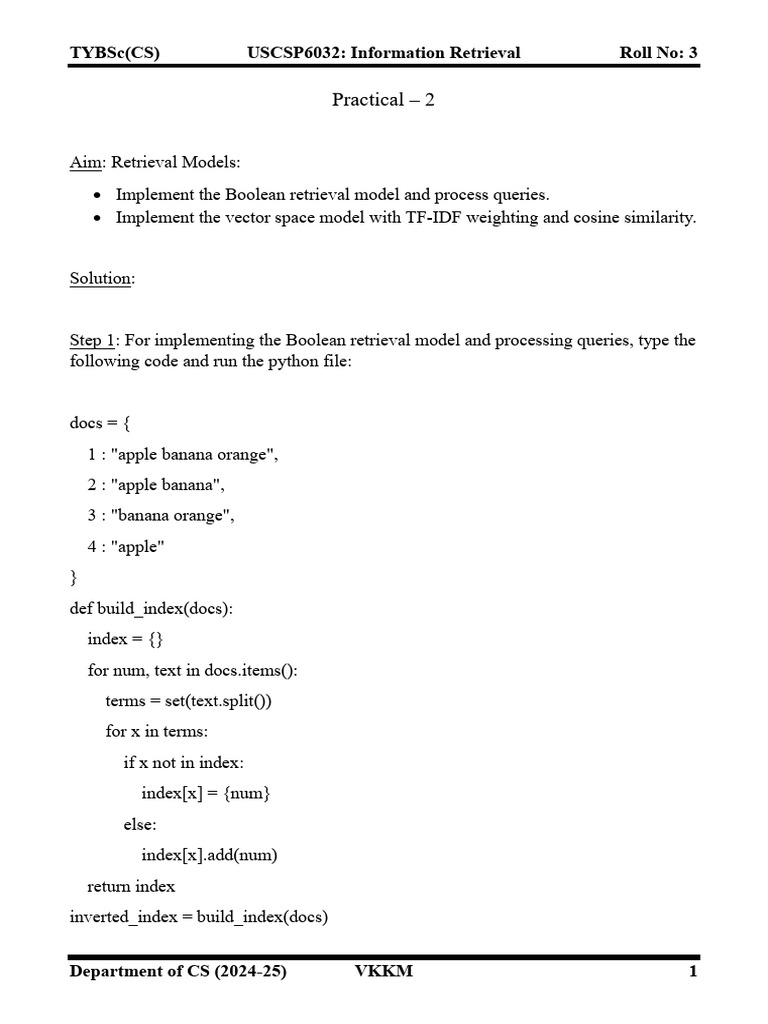Information Retrieval Models in Python | PDF | Computer Programming ...