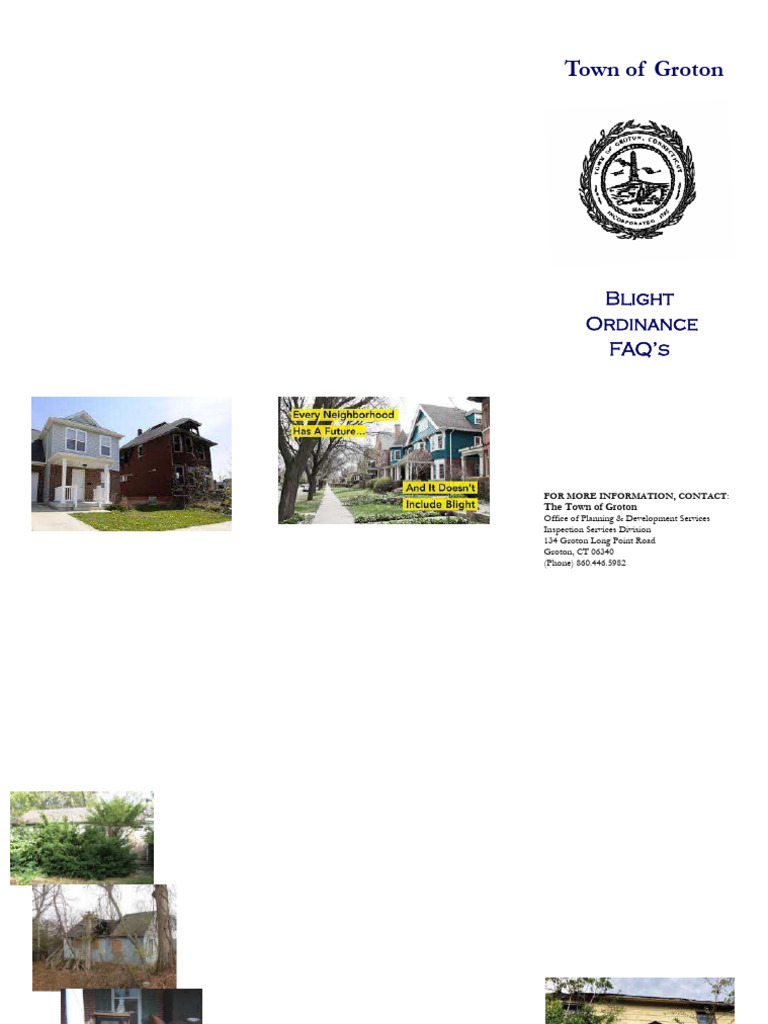 Groton Blight Ordinance FAQs | PDF