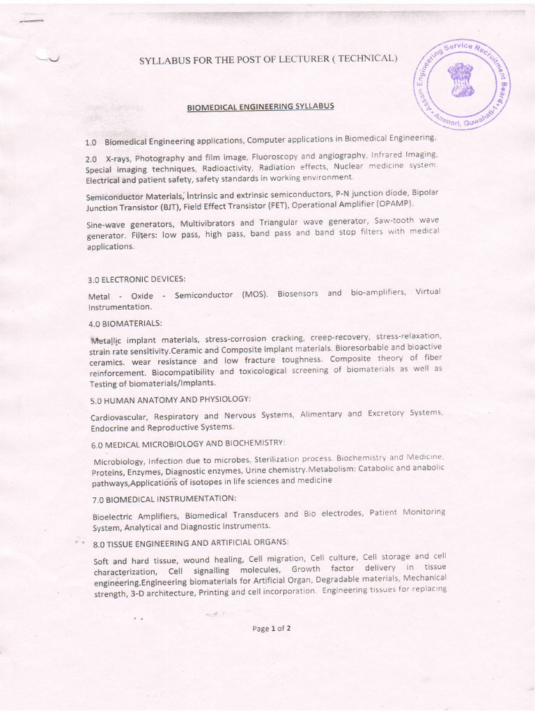 Lecturer Biomedical Engg - rhwVVmQxyS2cCpRPktnY | PDF | Medical Imaging ...