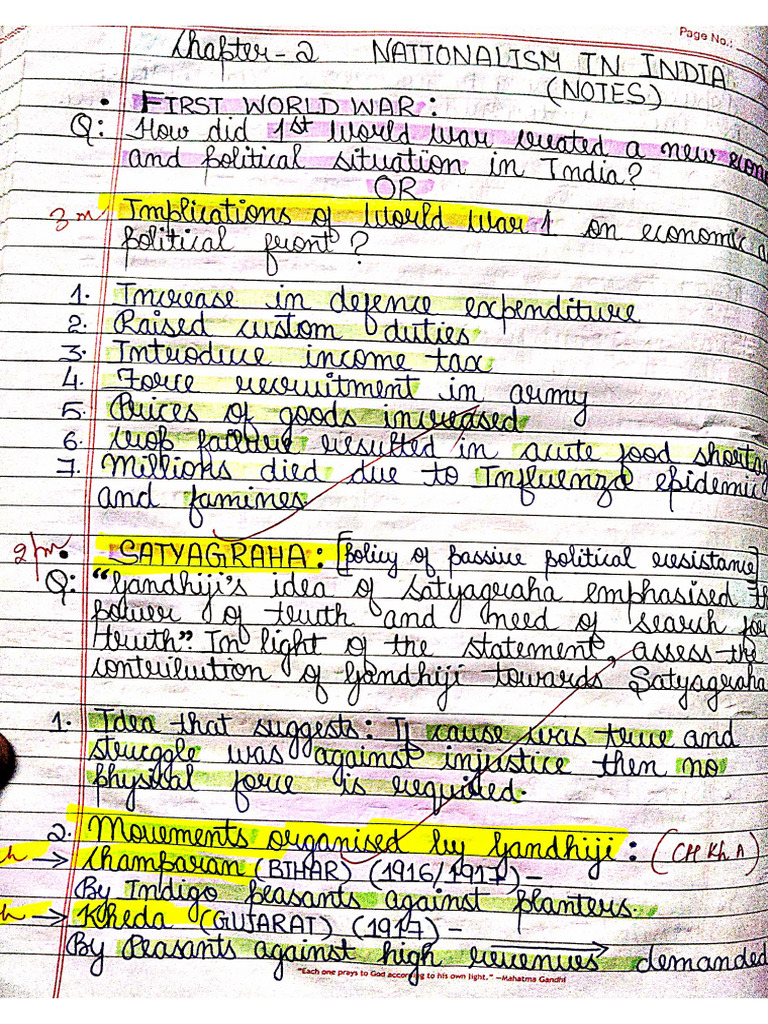 nationalism in India imp notes made by harshit | PDF