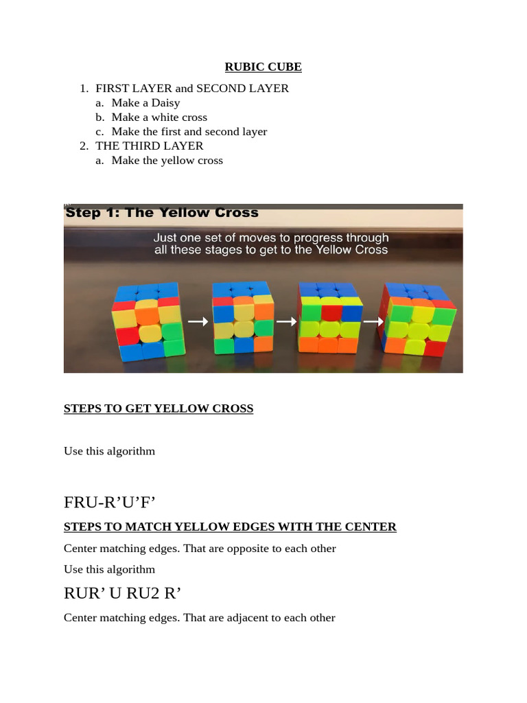 Rubik's Cube Layer Solving Guide | PDF