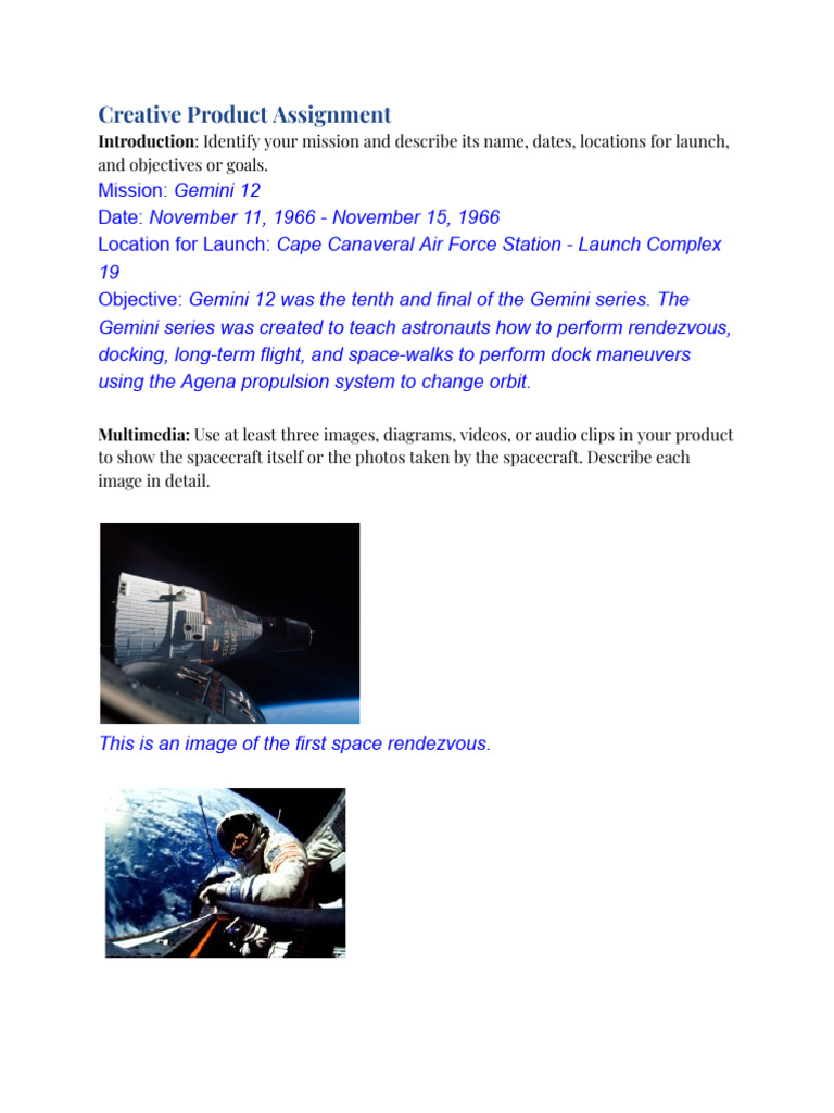 Creative Product Assignment | PDF