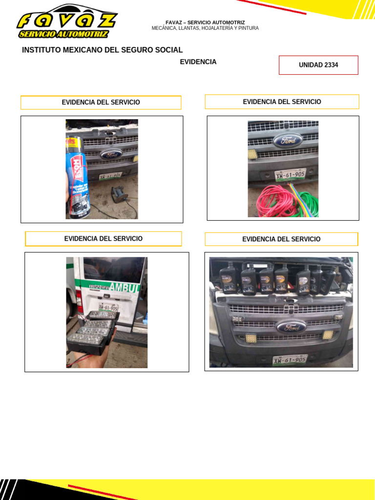 Servicio Automotriz Favaz: Mecánica y Más | PDF