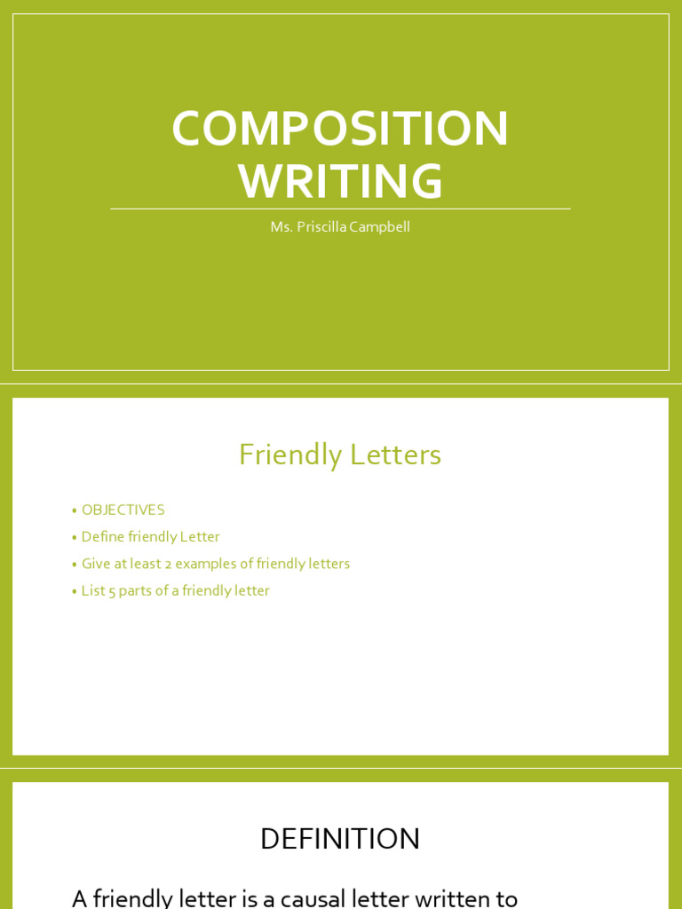 Friendly Letter Writing Guide | PDF