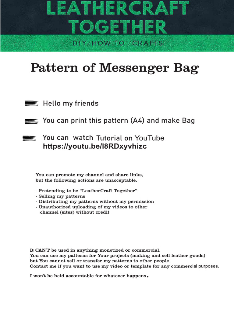 Messenger Bag Pattern | PDF