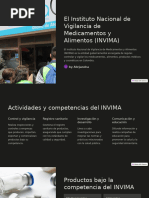 Definición y funciones del INVIMA | PDF | Salud y bienestar | Medicina