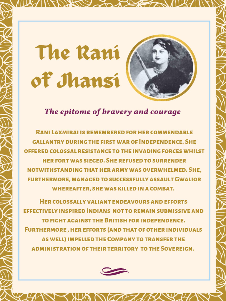 Rani Laxmibai: Icon of Bravery | PDF