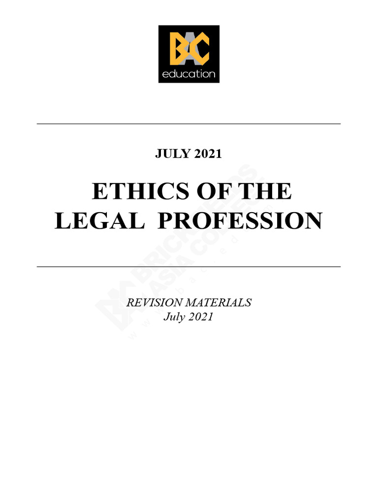 JULY 2021 ETHICS Revision Materials | PDF | Lawsuit | Advocate