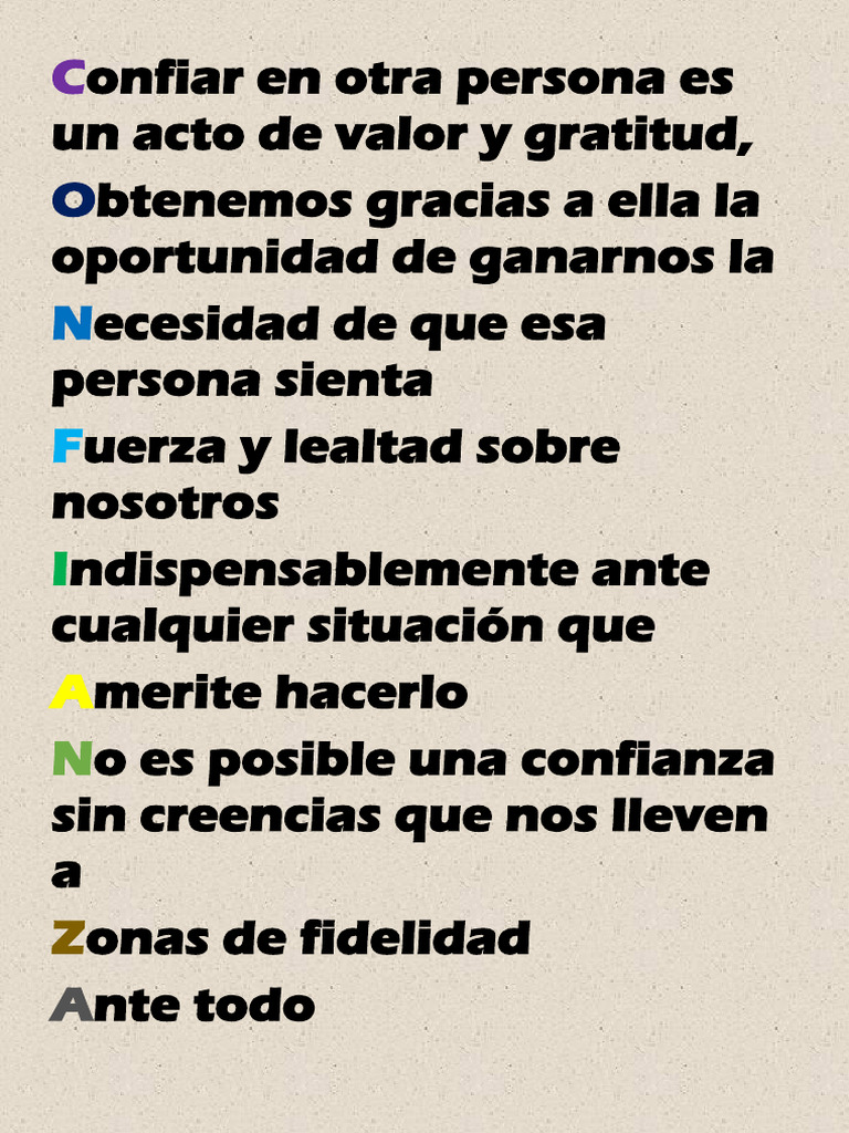 CONFIANZA | PDF