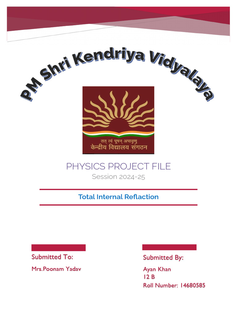 Physics Project File PageSet | PDF | Cognition