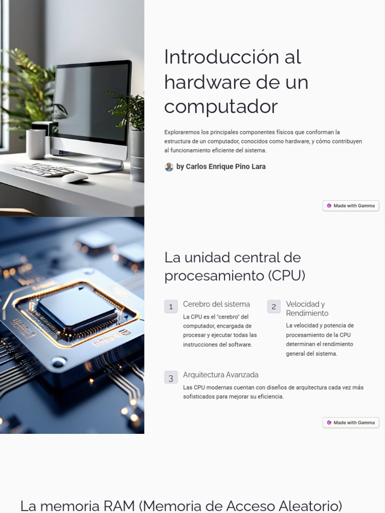 Hardware Introducción 2 | PDF | Hardware de la computadora | Unidad de ...