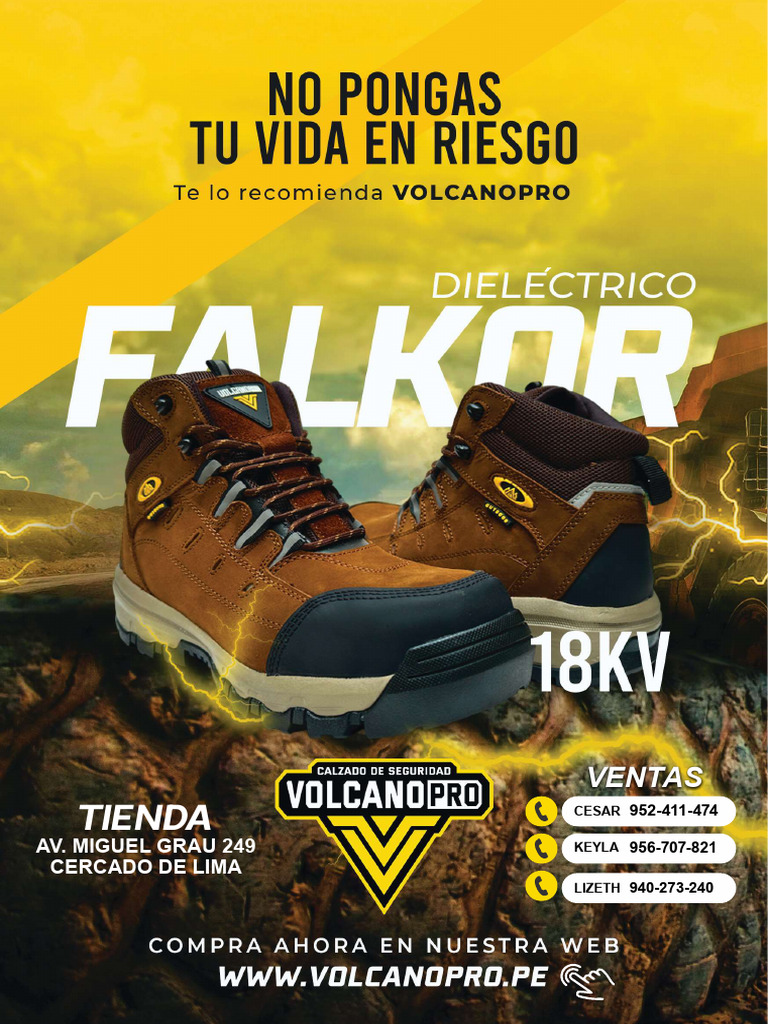 Calzado Industrial Volcano Pro | PDF | Calzado | Electricidad