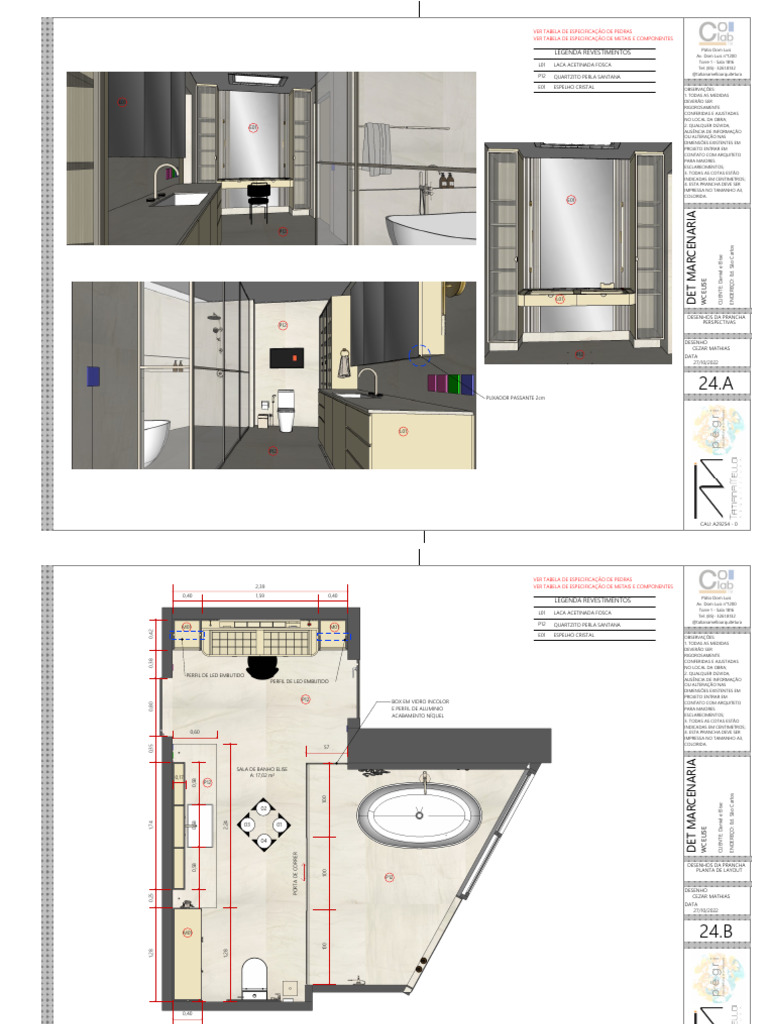 Projeto de Banheiro Elise: Layout e Detalhes | PDF | Metais | Elementos ...