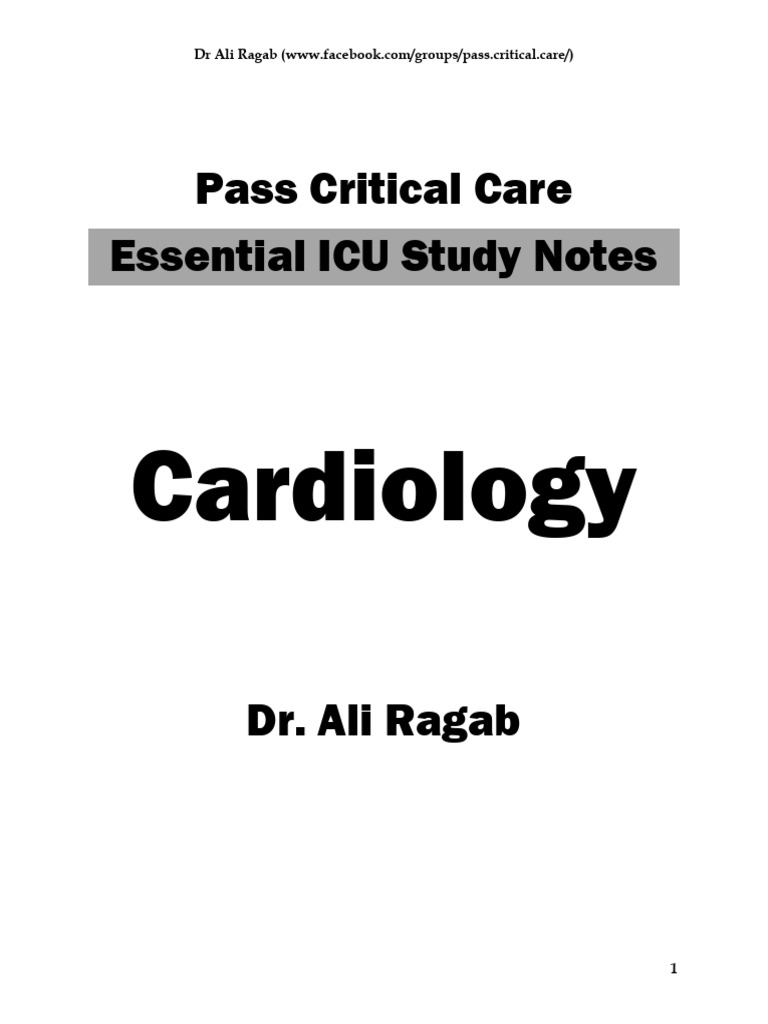 Pass Critical Care Cardiology | PDF | Heart | Heart Failure