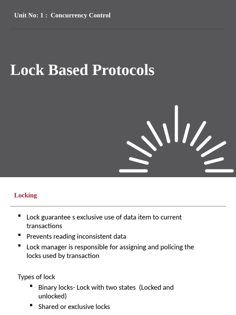 Lock-Based Protocols in DBMS | PDF | Databases | Concurrency (Computer ...