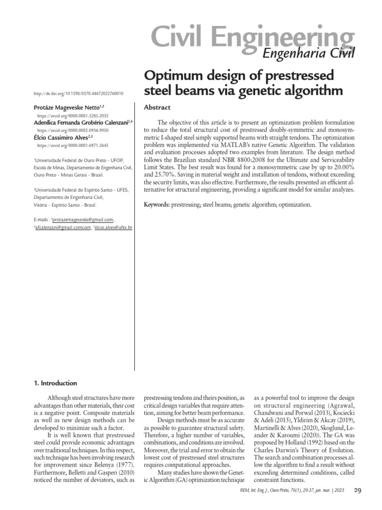 Optimizing Prestressed Steel Beams Design | PDF | Mathematical ...