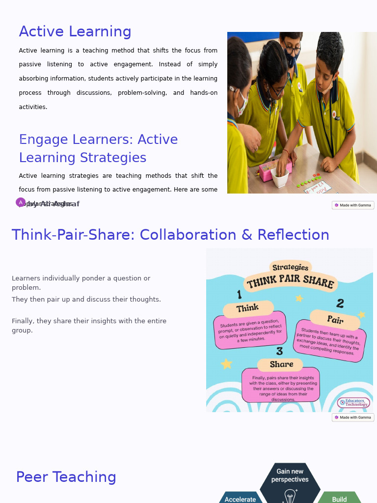 Active Learning Strategies for Engagement | PDF | Learning ...