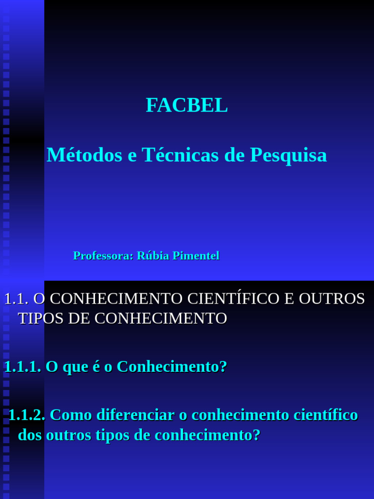 Métodos e Tipos de Pesquisa Científica | PDF | Science | Método científico