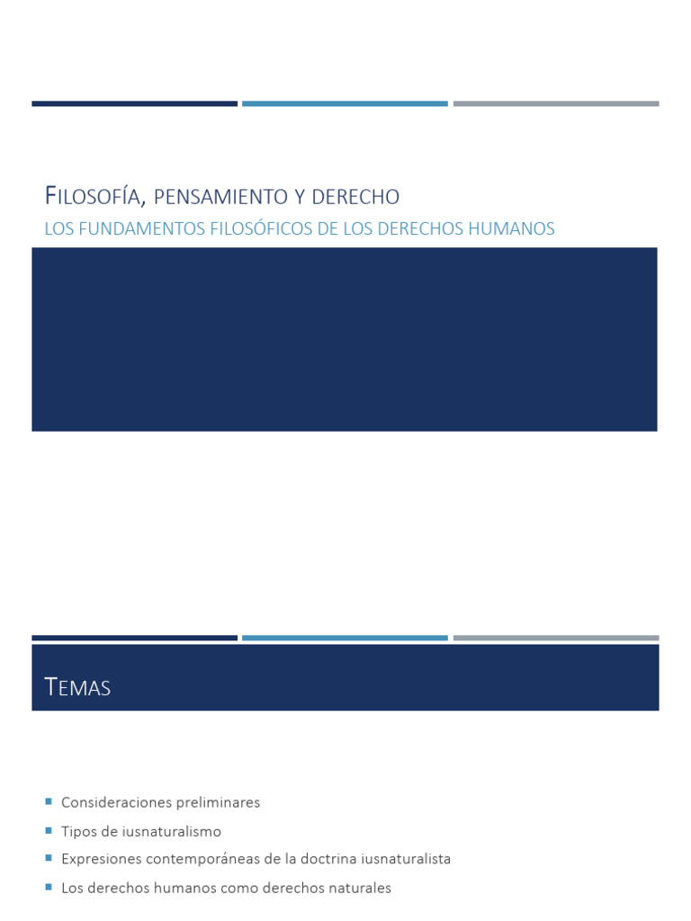 Fundamentos Filosóficos del Derecho Natural | PDF | La Ley natural ...
